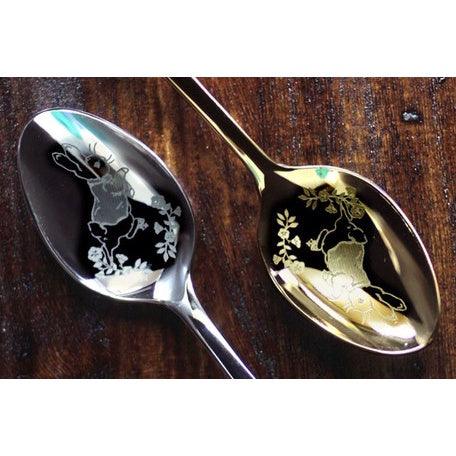 日本製 彼得兔下午茶餐具組 叉子 湯匙10組入 金色|鍍金餐具 蛋糕叉 咖啡匙 - 富士通販