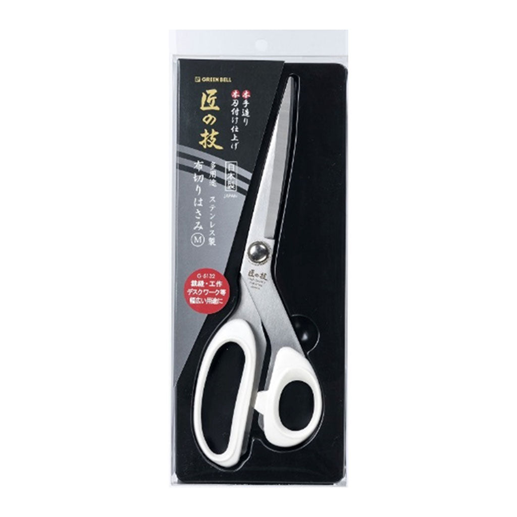 日本 綠鐘匠之技 鍛造鋼專業裁布剪刀∣G-5131