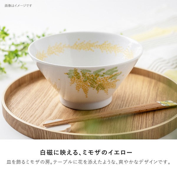 日本製 美濃燒 含羞草白釉碗盤 | 陶瓷碗 飯碗 圓盤 淺盤 多用碗 簡約北歐