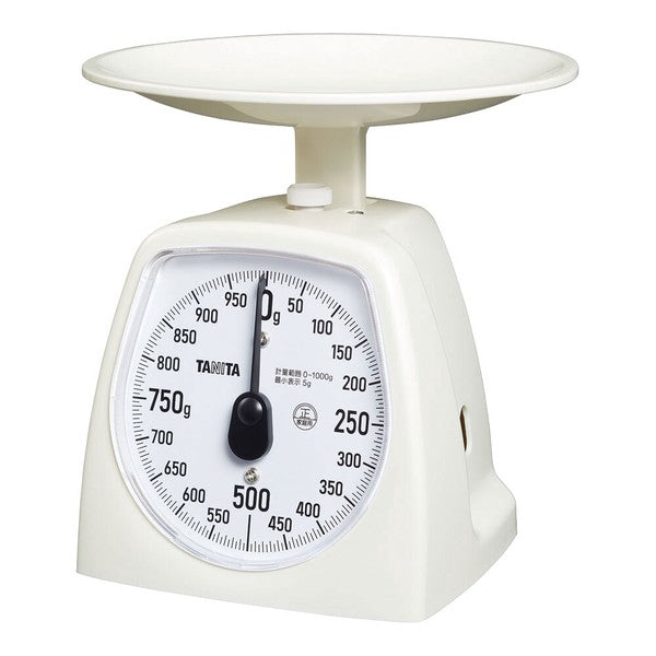 日本製 TANITA 免電池指針式 料理秤1kg 白色|KA-441 食物磅秤 烘焙磅秤