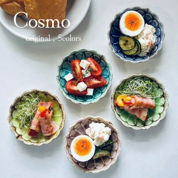 日本製 Cosmo花型陶瓷小碗 10cm 美濃燒|小菜碟 陶瓷盤 陶瓷碗