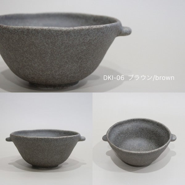 日本製 美濃燒 mimi雙耳造型湯碗12cm 奶油白 棕色 白色|甜點碗 餐具碗 雙耳碗