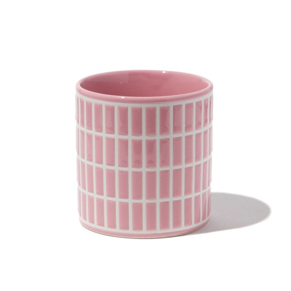 日本製 美濃燒 WPCUP 獨特磁磚紋理設計茶杯200ml|霧感馬卡龍色 陶瓷茶杯 可愛杯子