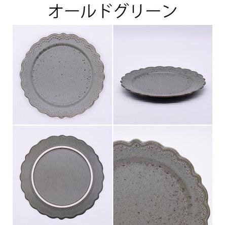 日本製 美濃燒 浮雕盤子 三色|18.5cm 甜點盤 水果盤 飾品盤 - 富士通販