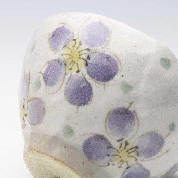 櫻花碗 日本製 春日粉引櫻花陶碗 粉 紫 11.2cm|瀨戸燒 日式碗 古早碗 舞陶館 陶瓷碗 飯碗 碗