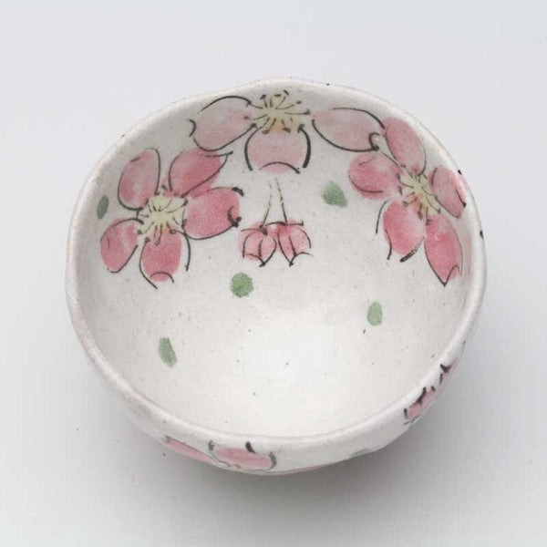 櫻花碗 日本製 春日粉引櫻花陶碗 粉 紫 11.2cm|瀨戸燒 日式碗 古早碗 舞陶館 陶瓷碗 飯碗 碗