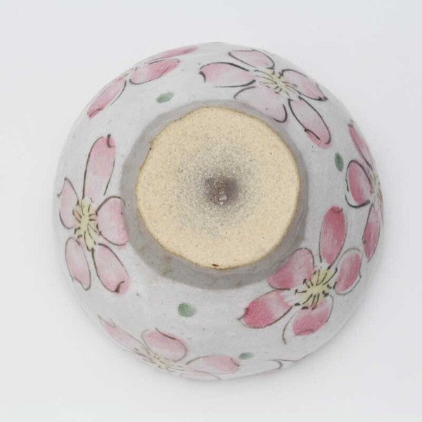 櫻花碗 日本製 春日粉引櫻花陶碗 粉 紫 11.2cm|瀨戸燒 日式碗 古早碗 舞陶館 陶瓷碗 飯碗 碗