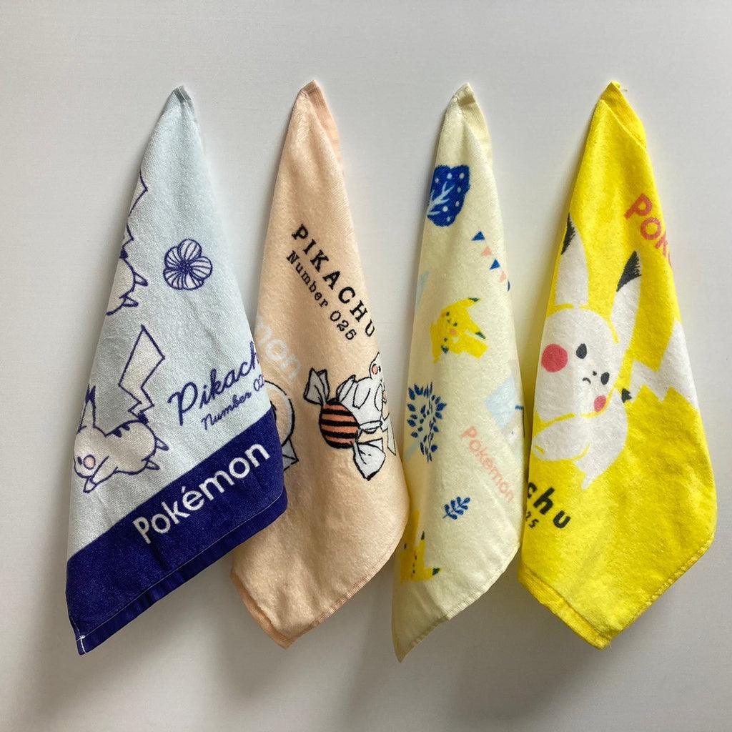 (4款)皮卡丘毛巾2入|日本100%純棉,34x35cm - 富士通販