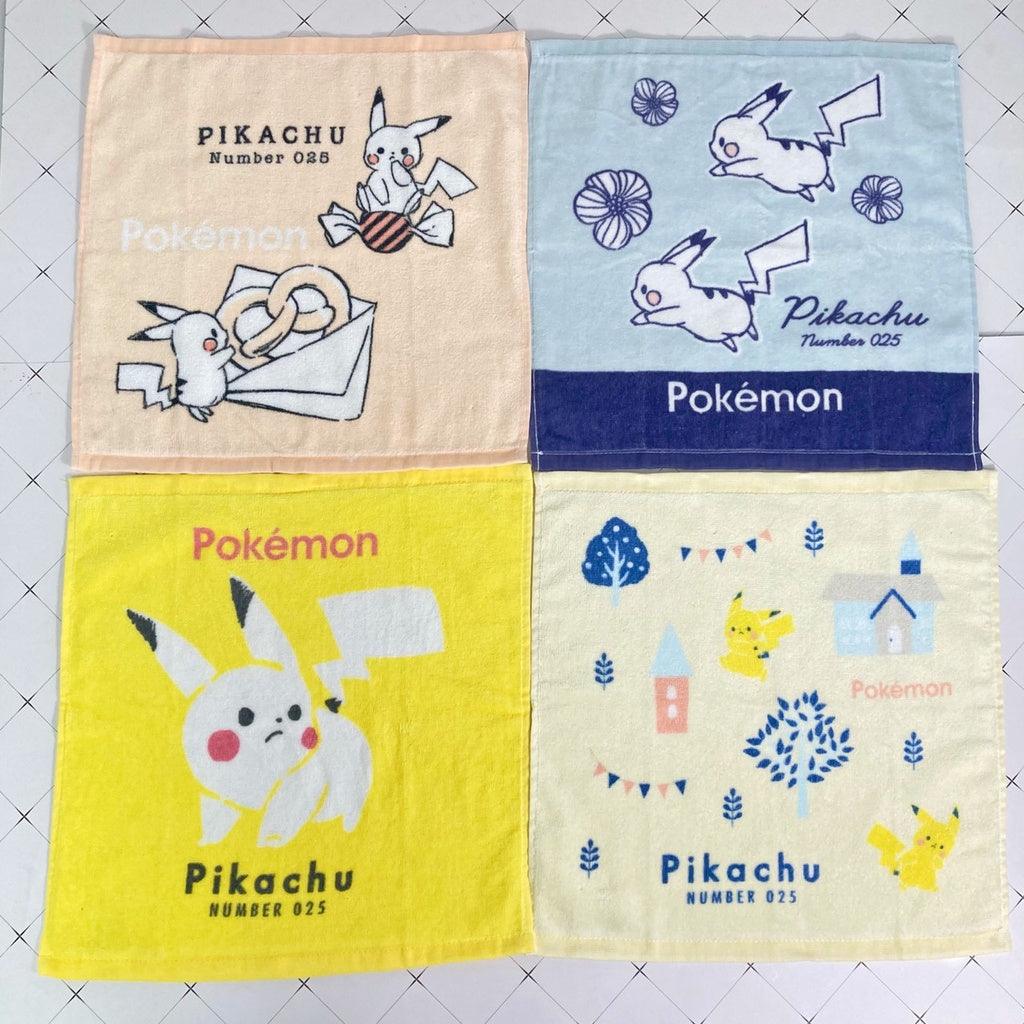 (4款)皮卡丘毛巾2入|日本100%純棉,34x35cm - 富士通販
