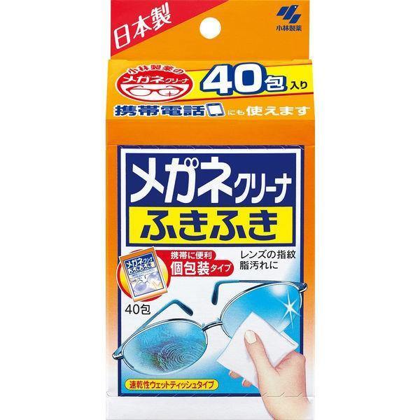 日本小林製藥 眼鏡專用速乾擦拭布|螢幕擦拭 40入-日本製 - 富士通販