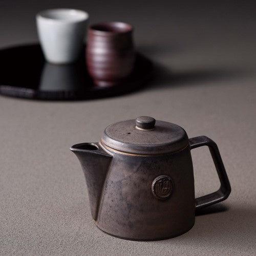 日本製 美濃燒 福字 復古 陶瓷茶壺|古銅色 420cc - 富士通販