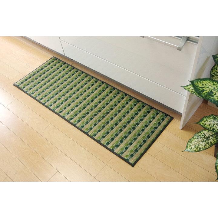 日本製草蓆廚房地墊(43x120cm) |防滑處理、耐髒免清洗 - 富士通販