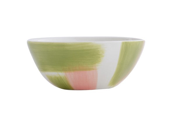 日本 BISQUE 手繪刷毛紋造型碗|三色可選 沙拉碗 麥片碗 優格碗