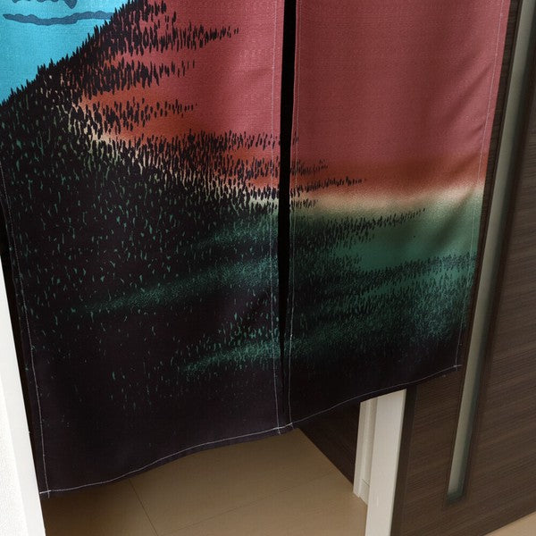 日式和風居家玄關隔簾 85×150cm 和風門簾 葛飾北斎 富士山|富士山門簾 門簾兩片式 廚房門簾