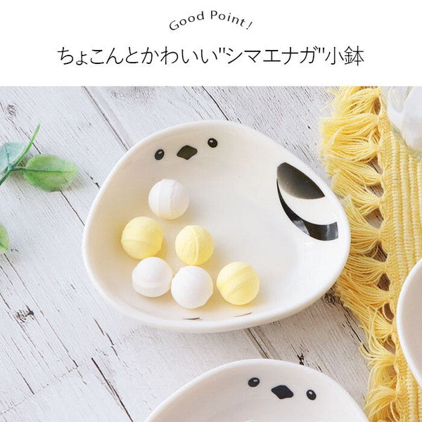 日本 雪之精靈 長尾山雀造型小盤 3件組|調味碟 小菜碟 醬油碟 點心盤