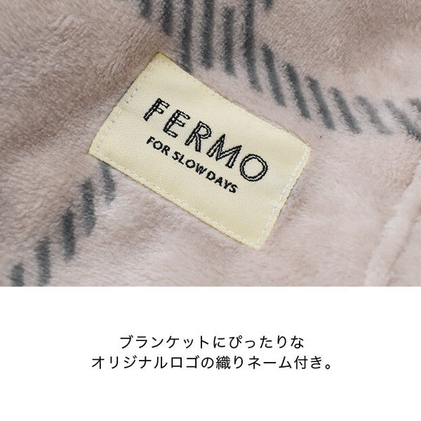 日本 FERMO 北歐風格紋法蘭絨毯 100×140cm|居家毯 沙發毯 午睡毯 保暖毯