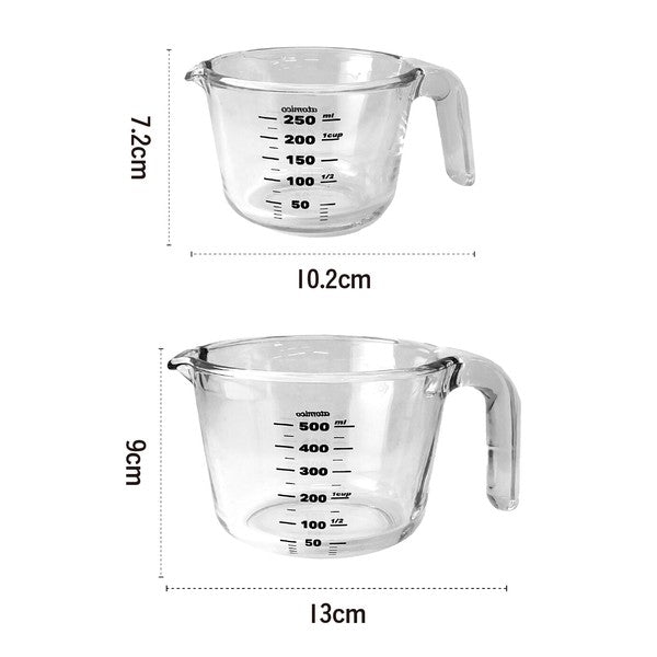 日本 atomico 耐熱玻璃刻度杯量杯 250ml 500ml|一杯搞定量測・攪拌・加熱 咖啡量杯 烘焙量杯