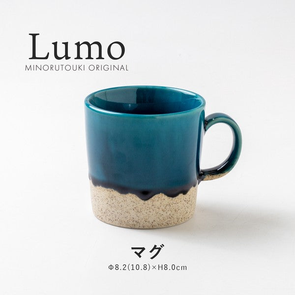 日本製 Lumo 美濃燒 230ml 深邃土耳其藍陶瓷馬克杯|陶瓷馬克杯 咖啡杯 茶杯 手感窯燒