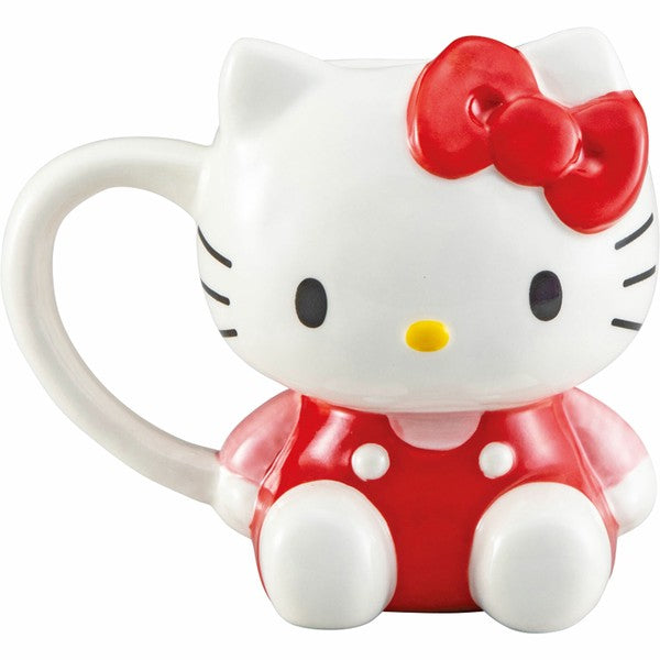 日本 三麗鷗 Hello Kitty 立體造型馬克杯 200ml|咖啡杯 牛奶杯 凱蒂貓水杯 可愛水杯