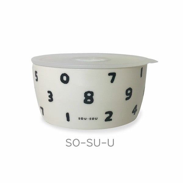 SOU・SOU 430ml 日式花紋陶瓷保鮮碗 M|收納罐 密封保鮮盒 食物保存盒