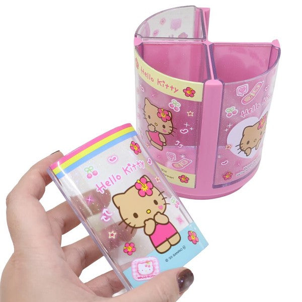 日本 三麗鷗 Hello Kitty 四格可拆卸旋轉筆筒|360度旋轉 造型筆筒