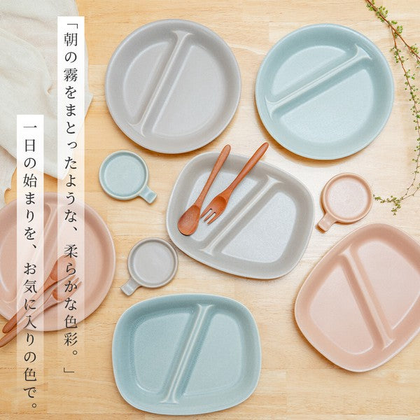 日本製 Misty 輕量分隔午餐盤|陶瓷分隔盤 方形圓形 早午餐盤 可微波 洗碗機可用