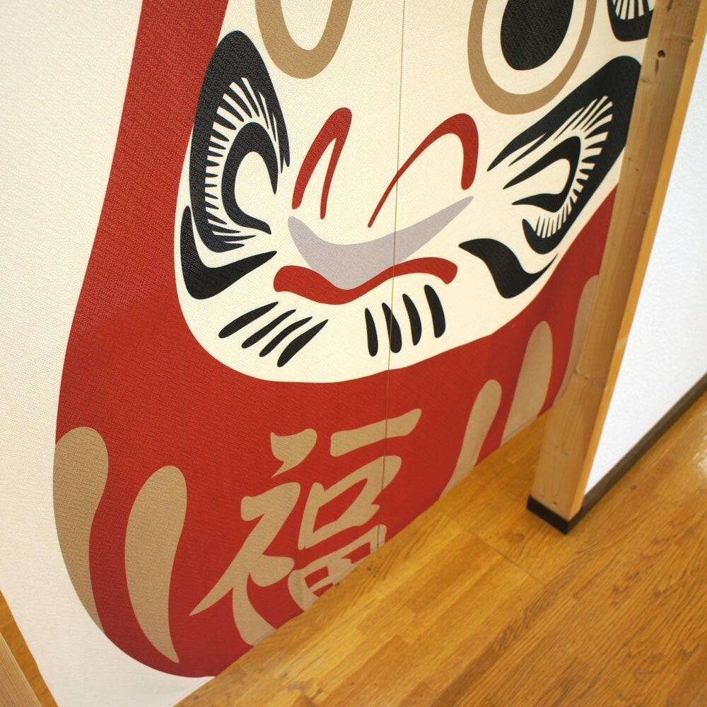 日式達摩85x150cm門簾|微透光日本福神不倒翁長簾 - 富士通販