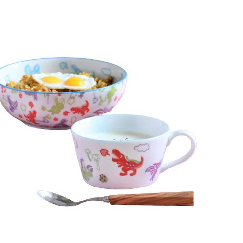 日本製 美濃燒 恐龍餐具 盤子 湯碗 大碗 兒童餐具 恐龍盤 拉麵碗 丼飯碗 湯碗 陶瓷盤