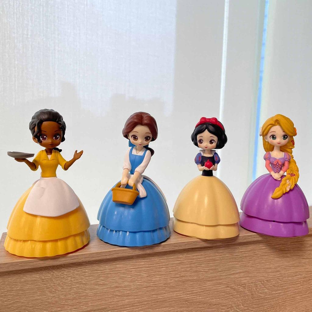 日本 BANDAI 萬代 迪士尼公主環保扭蛋 四款|貝兒 白雪公主 樂佩 蒂安娜 - 富士通販
