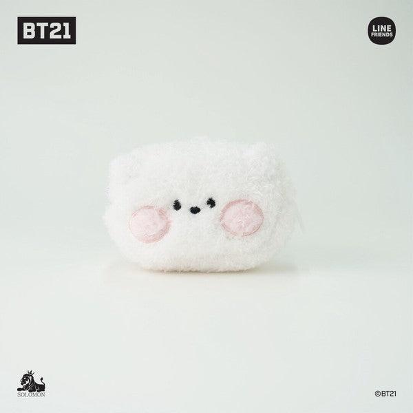 BT21 minini 絨毛 小物收納包|零錢包 包包吊飾 AirPods包 - 富士通販