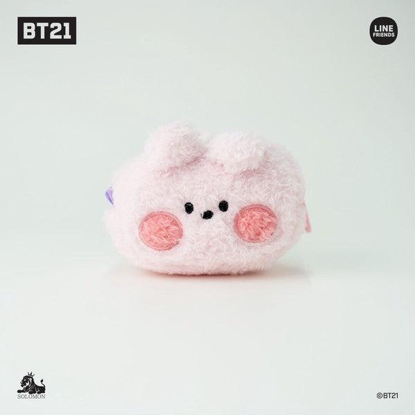 BT21 minini 絨毛 小物收納包|零錢包 包包吊飾 AirPods包 - 富士通販