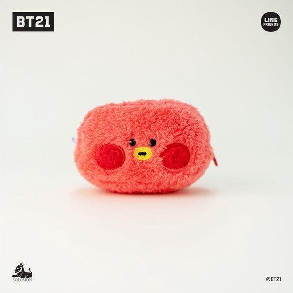 BT21 minini 絨毛 小物收納包|零錢包 包包吊飾 AirPods包 - 富士通販