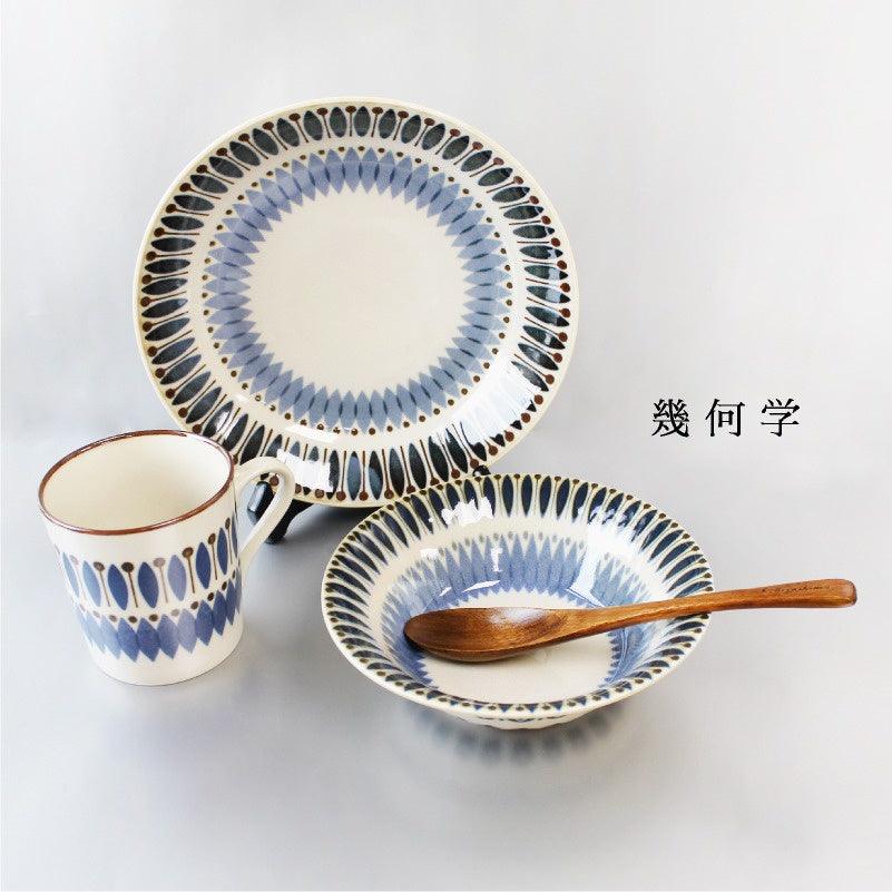 日本製 美濃燒 Clasico 幾何圖案餐具|餐盤 餐碗 日式餐具 - 富士通販