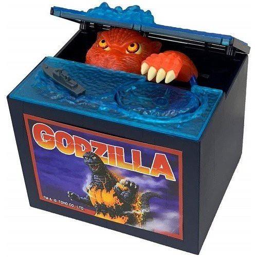 日本限定版 GODZILLA哥吉拉恐龍臨場感音效 偷錢箱|存錢筒|儲金箱|小費箱 - 富士通販