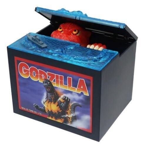 日本限定版 GODZILLA哥吉拉恐龍臨場感音效 偷錢箱|存錢筒|儲金箱|小費箱 - 富士通販