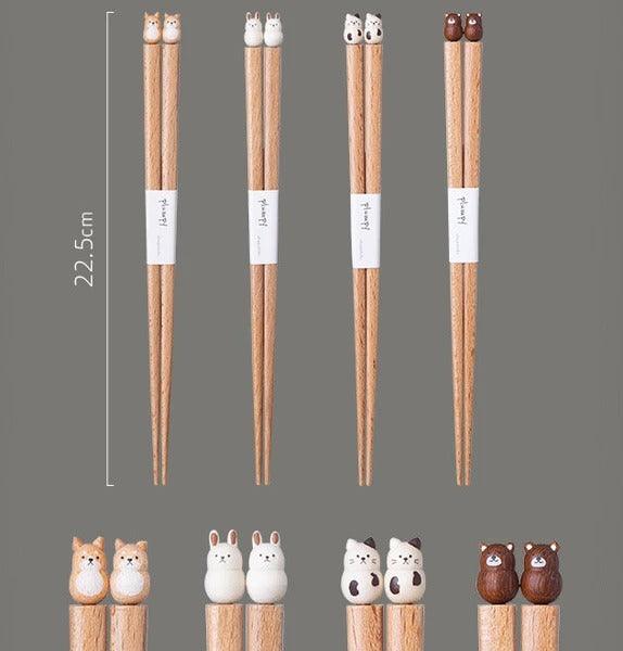 日本製 GRAPPORT 柴犬 貓咪 造型筷子|兒童筷子 可愛餐具 - 富士通販