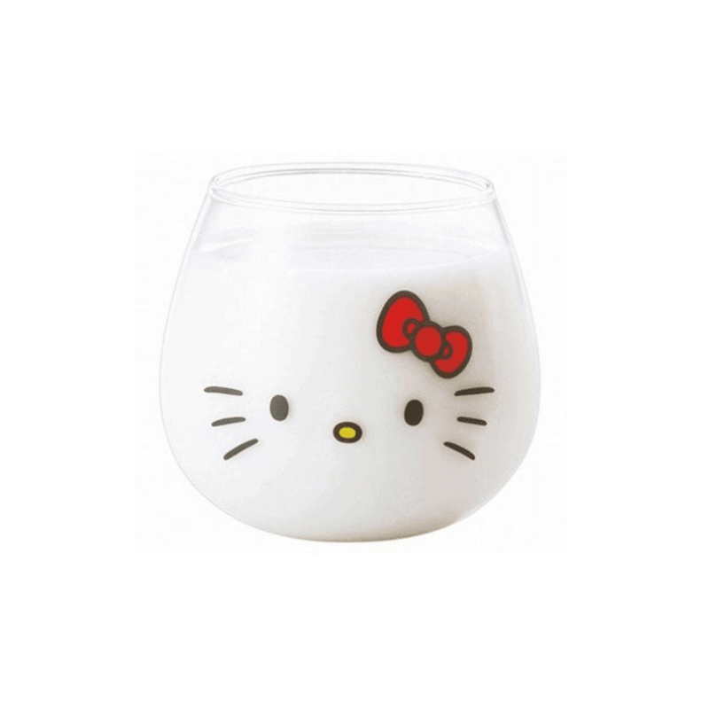 Hello Kitty凱蒂貓 布丁狗 美樂蒂 透明玻璃杯|牛奶不倒翁杯 - 富士通販