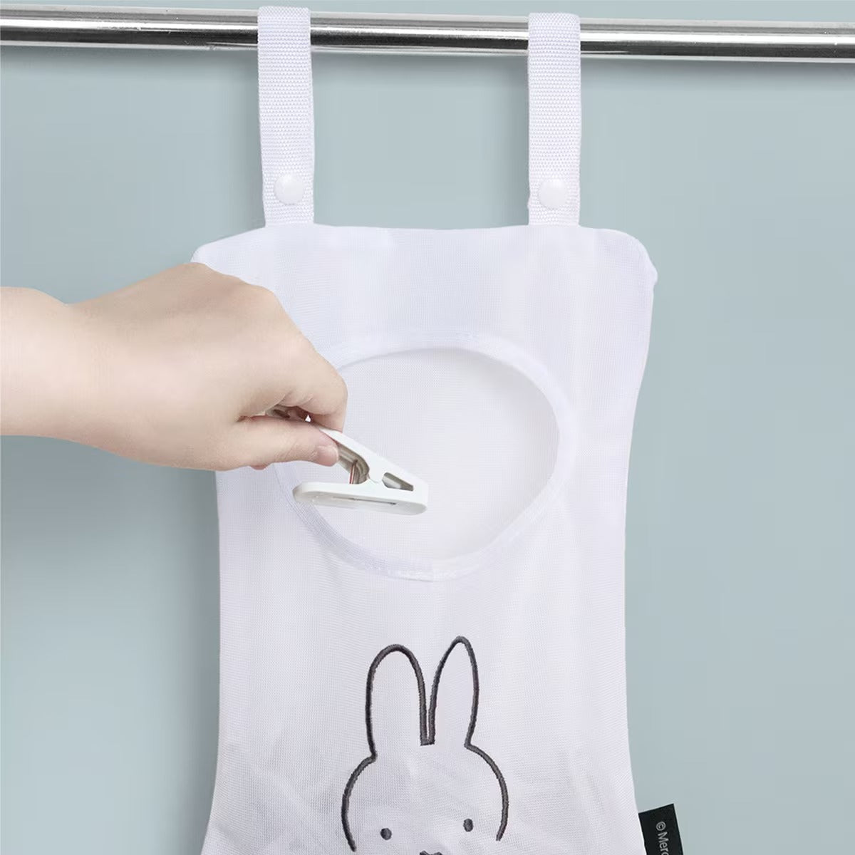 日本 miffy 米飛兔 掛式網狀收納袋|浴室收納 玩具收納袋 掛式收納袋