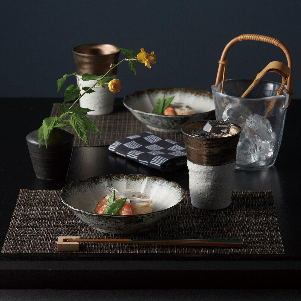 日本 美濃燒MINO-YAKI 居酒屋風格 杯盤碗筷套裝組|晚酌餐具禮盒-日本製 - 富士通販