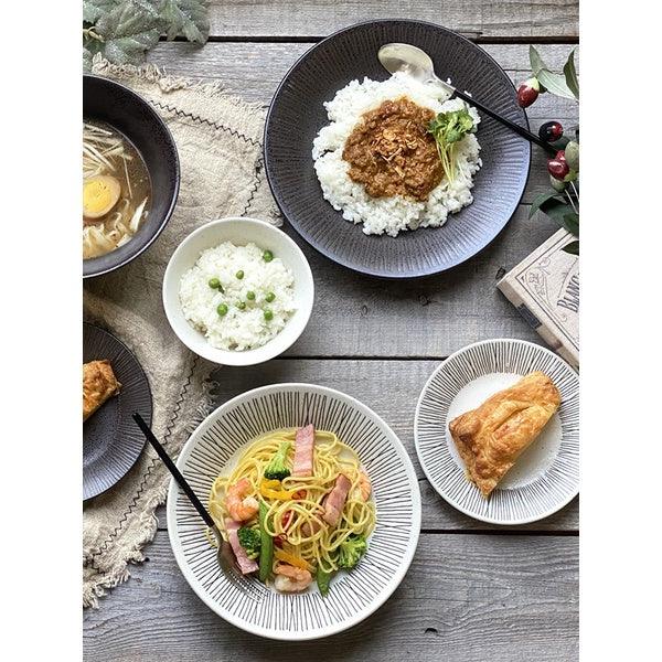 日本製 美濃燒 線條拉麵碗│多款尺寸 丼飯 烏龍麵 湯碗 碗公 飯碗