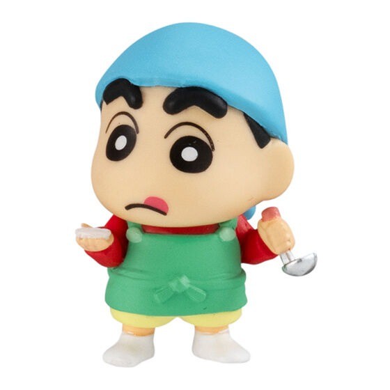 日本 BANDAI 萬代 蠟筆小新料理公仔 扭蛋 公仔 模型 小新 小白 動感超人