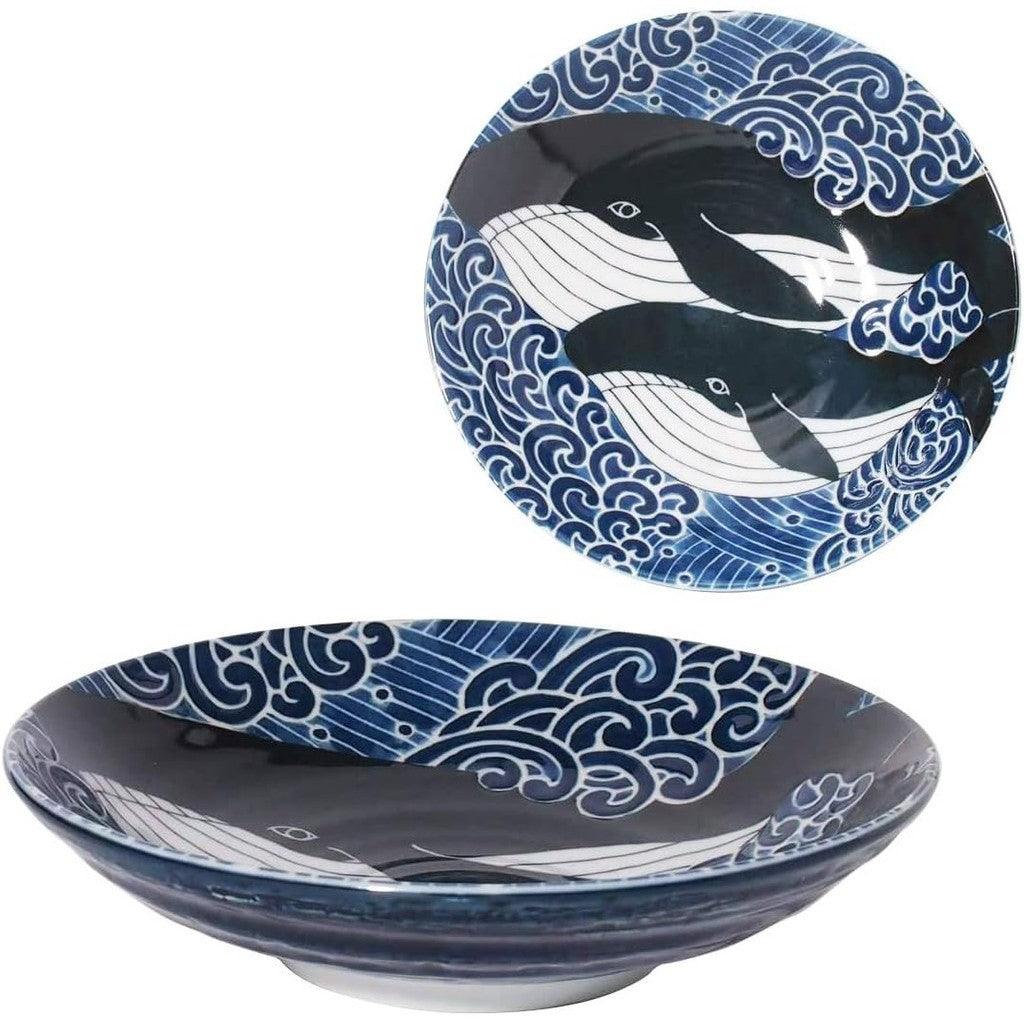 美濃燒 鯨魚 陶瓷餐盤∣丼飯碗 深盤 拉麵碗 小碟 飯碗 日式餐具
