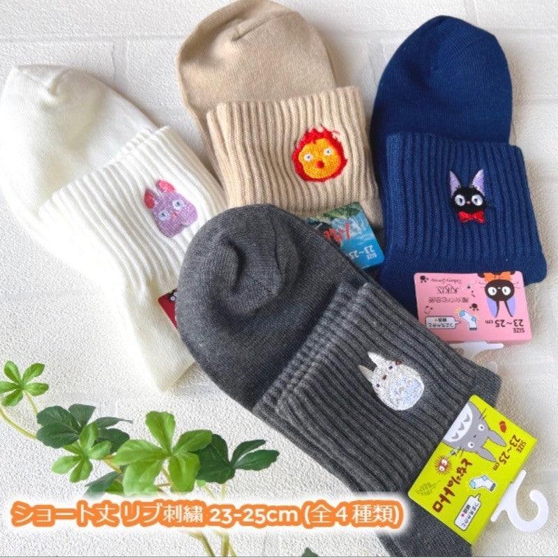 日本 宮崎駿 短襪 裸襪 船襪 23-25cm|神隱少女 無臉男 卡西法 龍貓 黑貓 - 富士通販