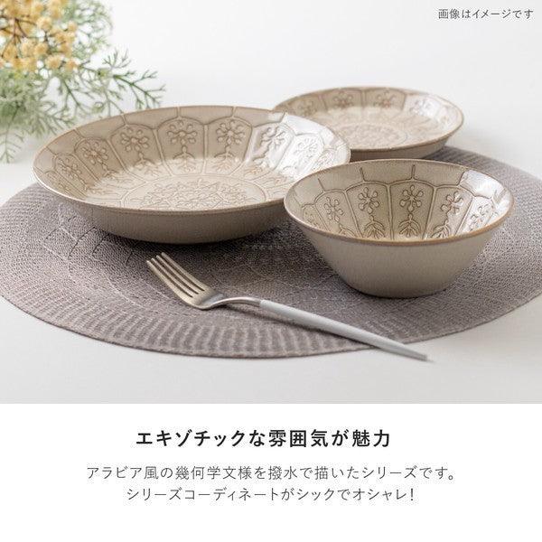日本製 美濃燒 Arabesque 蔓藤花紋 陶瓷碗盤|飯碗 深盤 水果盤 沙拉盤