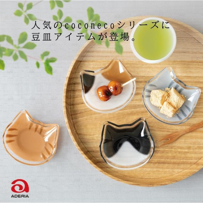 日本製 ADERIA coconeco 貓咪玻璃小碟 | 石塚硝子 點心盤 玻璃皿