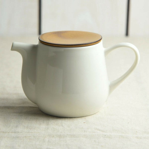 日本製 美濃燒 Miyama 深山 bico 焦糖奶油茶壺 | 含濾茶網 咖啡壺 茶壺