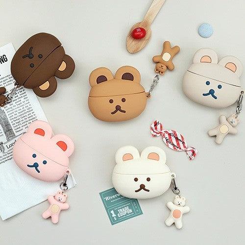 韓國 Romane 早午餐兄弟 熊熊 AirPods3矽膠保護套 附吊飾|耳機殼 耳機保護套