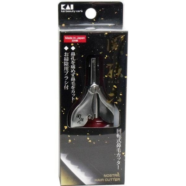 日本製 貝印 關孫六 手動旋轉鼻毛剪 HC-3513|附清潔刷 鼻毛修剪器