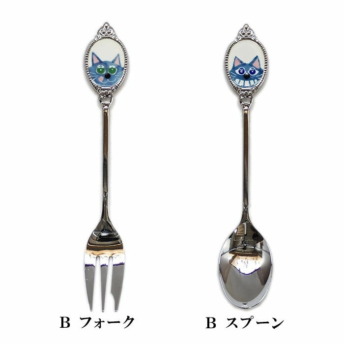 日本製 高桑金屬 燕三條 琺瑯七寶貓咪餐具 | 湯匙 叉子 水果叉
