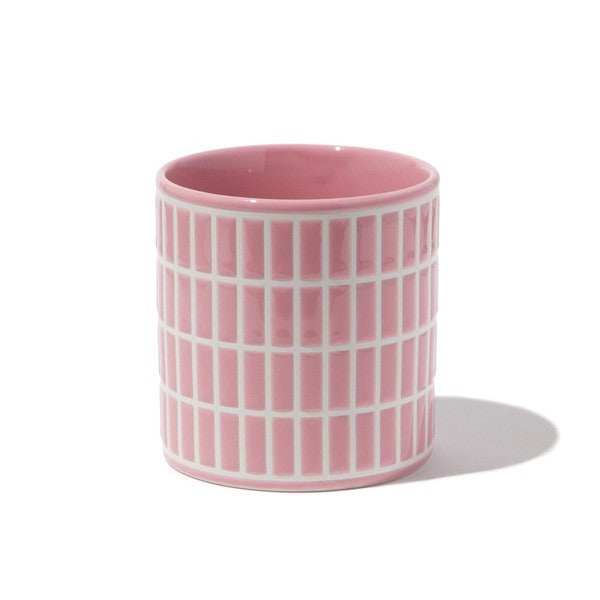 日本製 美濃燒 WPCUP 獨特磁磚紋理設計茶杯200ml|霧感馬卡龍色 陶瓷茶杯 可愛杯子
